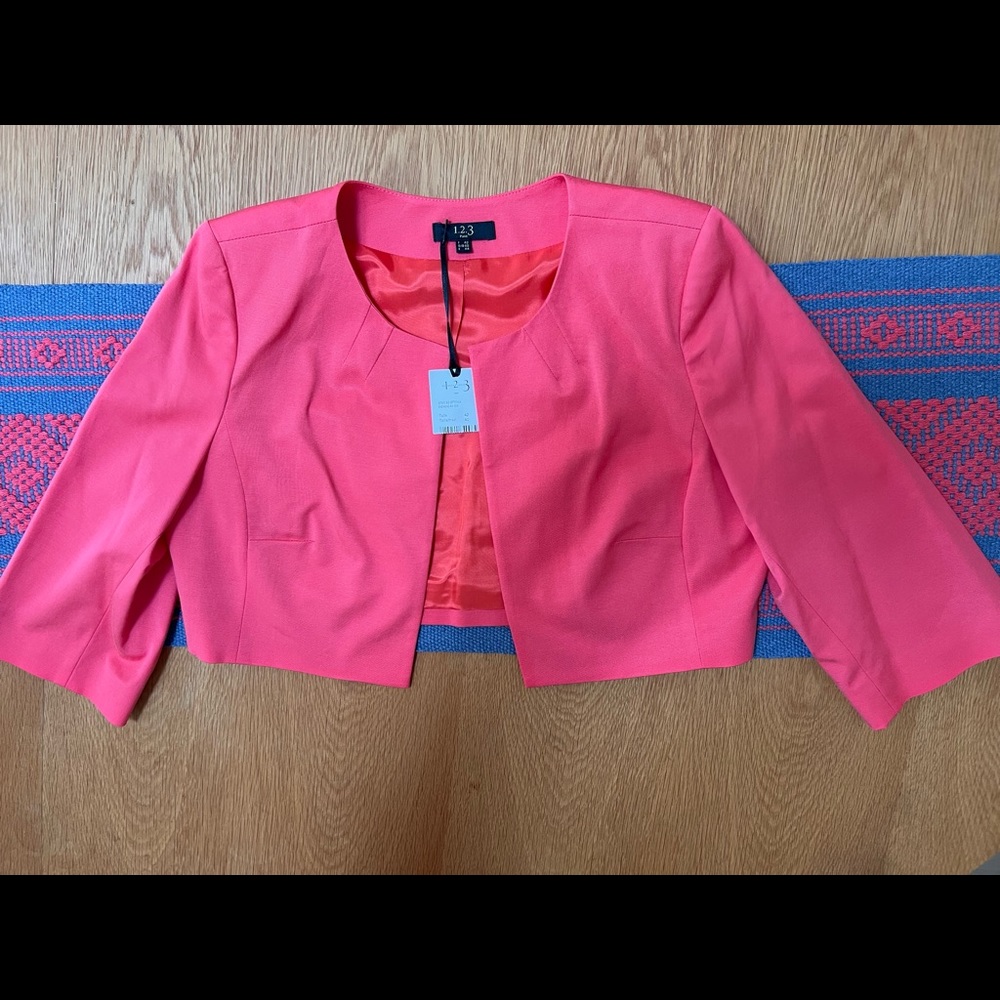Salmon pink bolero jacket